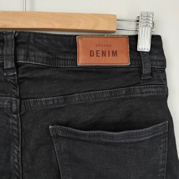 Sezane Perfect Slim Jeans Organic Cotton Black Size 30 - Picture 14 of 16